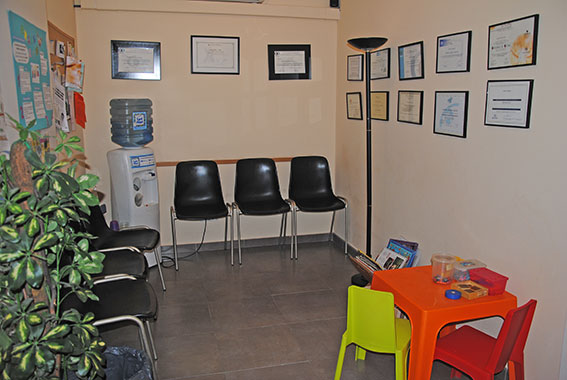 Sala d'espera del consultori d'optometria